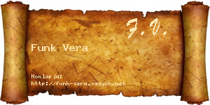Funk Vera névjegykártya